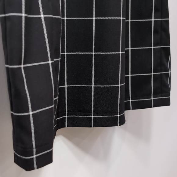 Halogen | Black and White Sheath Grid Patterned Midi Dress Size L - Picture 4 of 7